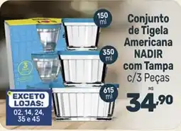 Supermercados Jau Serve Conjunto de Tigela Americana c/3 Peças oferta