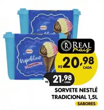 Supermercados Real Sorvete Nestlé tradicional oferta