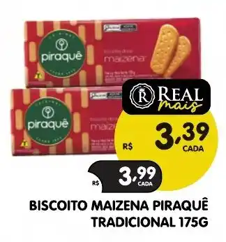 Supermercados Real Biscoito maizena piraquê tradicional oferta