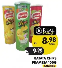 Supermercados Real Batata chips pramesa sabores oferta