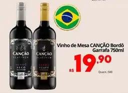Althoff Supermercados Vinho de Mesa CANÇÃO Bordô oferta