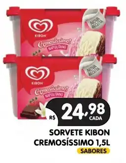 Supermercados Real Sorvete kibon cremosíssimo oferta