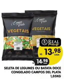 Supermercados Real seleta de legumes ou batata doce congelado campos del plata oferta