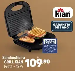 Supermercados Jau Serve Sanduicheira grill kian preta oferta
