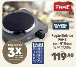Supermercados Jau Serve Fogão Elétrico FAME com 01 Boca oferta