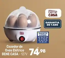 Supermercados Jau Serve Cozedor de Ovos Elétrico Bene Casa oferta