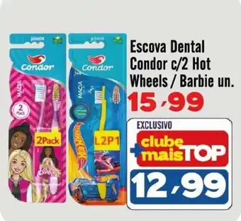 Escova Dental Condor c/2 Hot Wheels / Barbie