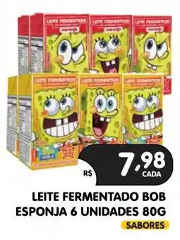 Supermercados Real leite fermentado bob esponja oferta