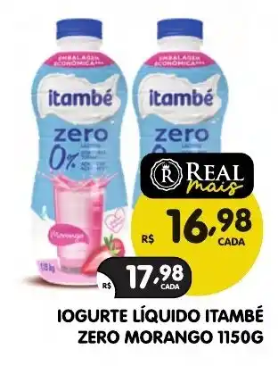 Supermercados Real Iogurte líquido itambé zero morango oferta