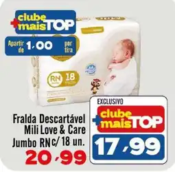 Rede Top Fralda Descartável Mili Love & Care oferta