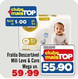 Rede Top Fralda Descartável Mili Love & Care oferta