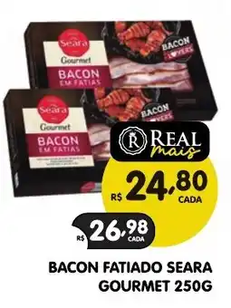 Supermercados Real Bacon fatiado seara gourmet oferta