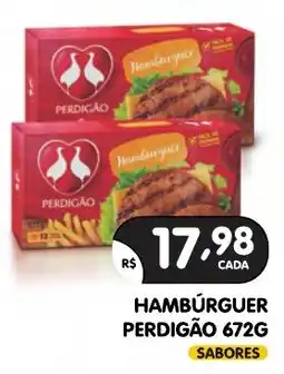 Supermercados Real Hambúrguer perdigão 672g sabores oferta