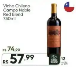 Master Supermercados Vinho Chileno Campo Noble Red Blend oferta