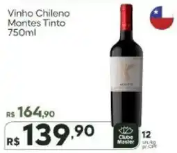 Master Supermercados Vinho Chileno Montes Tinto oferta