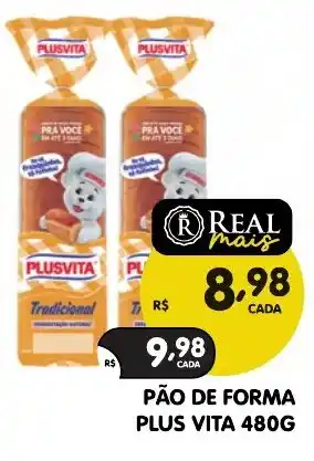 Supermercados Real Pão de forma plus vita oferta