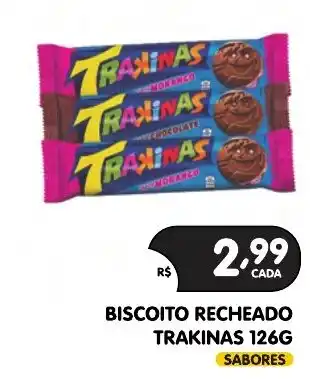 Supermercados Real Biscoito recheado trakinas oferta