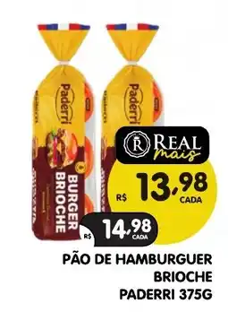 Supermercados Real pão de hamburguer brioché oferta