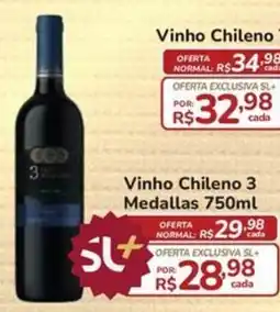 Super Luna Vinho Chileno 3 Medallas oferta