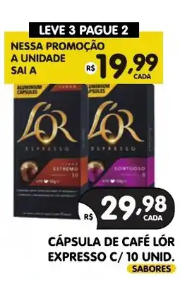Supermercados Real cápsula de café lór expresso sabores oferta