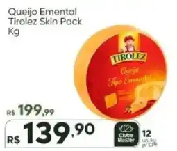 Master Supermercados Queijo Emental Tirolez Skin Pack oferta