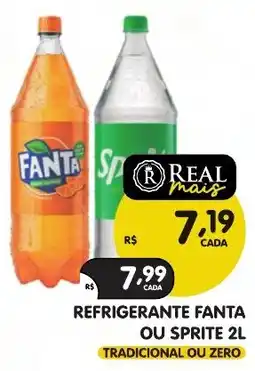 Supermercados Real refrigerante fanta ou sprite 2l oferta