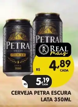 Supermercados Real Cerveja petra escura oferta