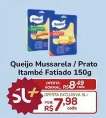 Super Luna Queijo Mussarela / Prato Itambé Fatiado oferta