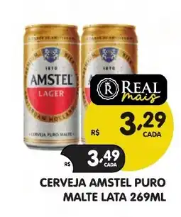 Supermercados Real Cerveja amstel puro malte oferta