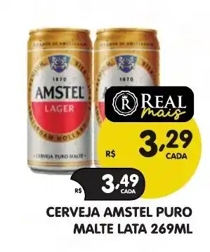 Supermercados Real Cerveja amstel puro malte oferta