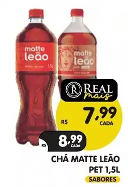 Supermercados Real Chá matte leão sabores oferta