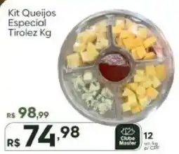 Master Supermercados Kit Queijos Especial Tirolez Kg oferta