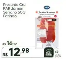 Master Supermercados Presunto cru rar jamon serrano fatiado oferta