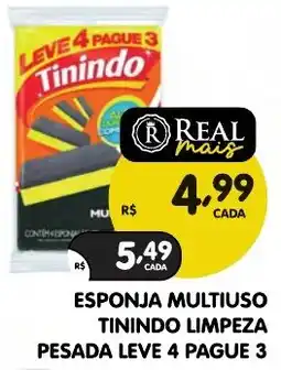 Supermercados Real esponja multiuso tinindo limpeza oferta