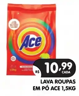 Supermercados Real lava roupas em pó ace oferta