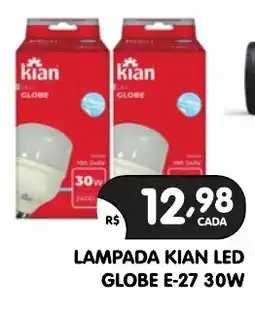 Supermercados Real Lampada kian led globe e-27 30w oferta