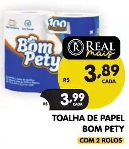 Supermercados Real toalha de papel bom pety oferta