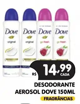 Supermercados Real desodorante aerosol dove fragrâncias oferta