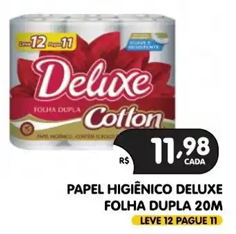 Supermercados Real papel higiênico deluxe folha dupla oferta