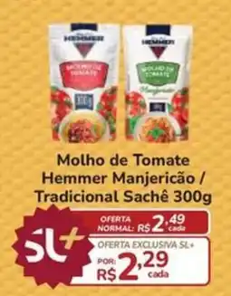 Super Luna Molho de Tomate Hemmer Manjericão / Tradicional Sache oferta