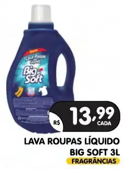 Supermercados Real lava roupas líquido big soft fragrâncias oferta
