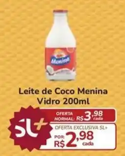 Super Luna Leite de Coco Menina Vidro oferta