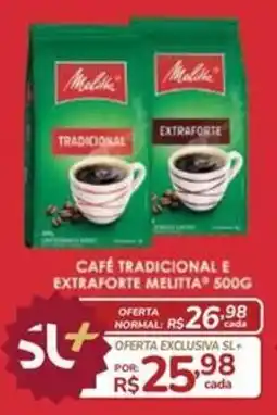 Super Luna Café tradicional e extraforte melitta oferta