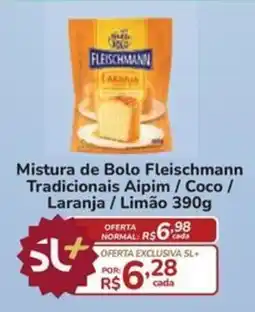 Super Luna Mistura de Bolo Fleischmann Tradicionais Aipim / Coco / Laranja oferta