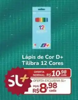 Super Luna Lápis de Cor D+ Tilibra 12 Cores oferta