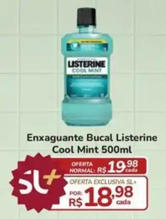 Super Luna Enxaguante Bucal Listerine Cool Mint oferta