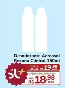Super Luna Desodorante Aerossol Rexona Clinical oferta