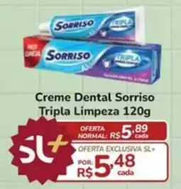 Super Luna Creme Dental Sorriso Tripla Limpeza oferta