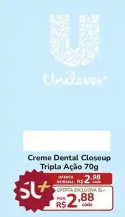 Super Luna Creme Dental Closeup Tripla Ação oferta