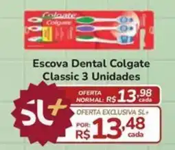 Super Luna Escova Dental Colgate Classic 3 Unidades oferta